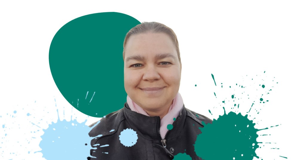 Steffi Fleischer, Inhaberin der Werbewerkelei, einer Werbeagentur in der Oberlausitz, Sachsen